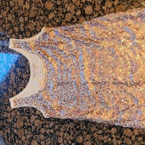 4/$25 Gold sequin tank XS